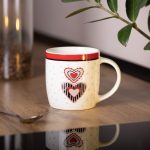 Чашка порцелянова 400 (мл) із сердечками для чаю та кави Lugi RX-N240147W - Зображення 4