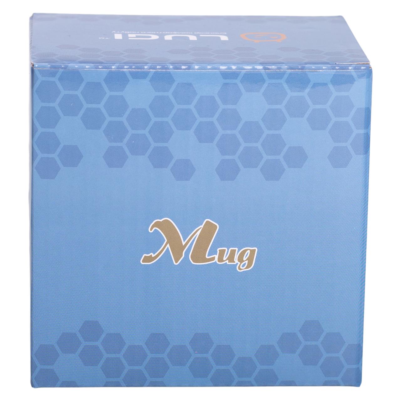 Чашка порцелянова 400 (мл) із сріблястим обідком та ручкою для чаю Чорна RX-N231315B - Зображення 5