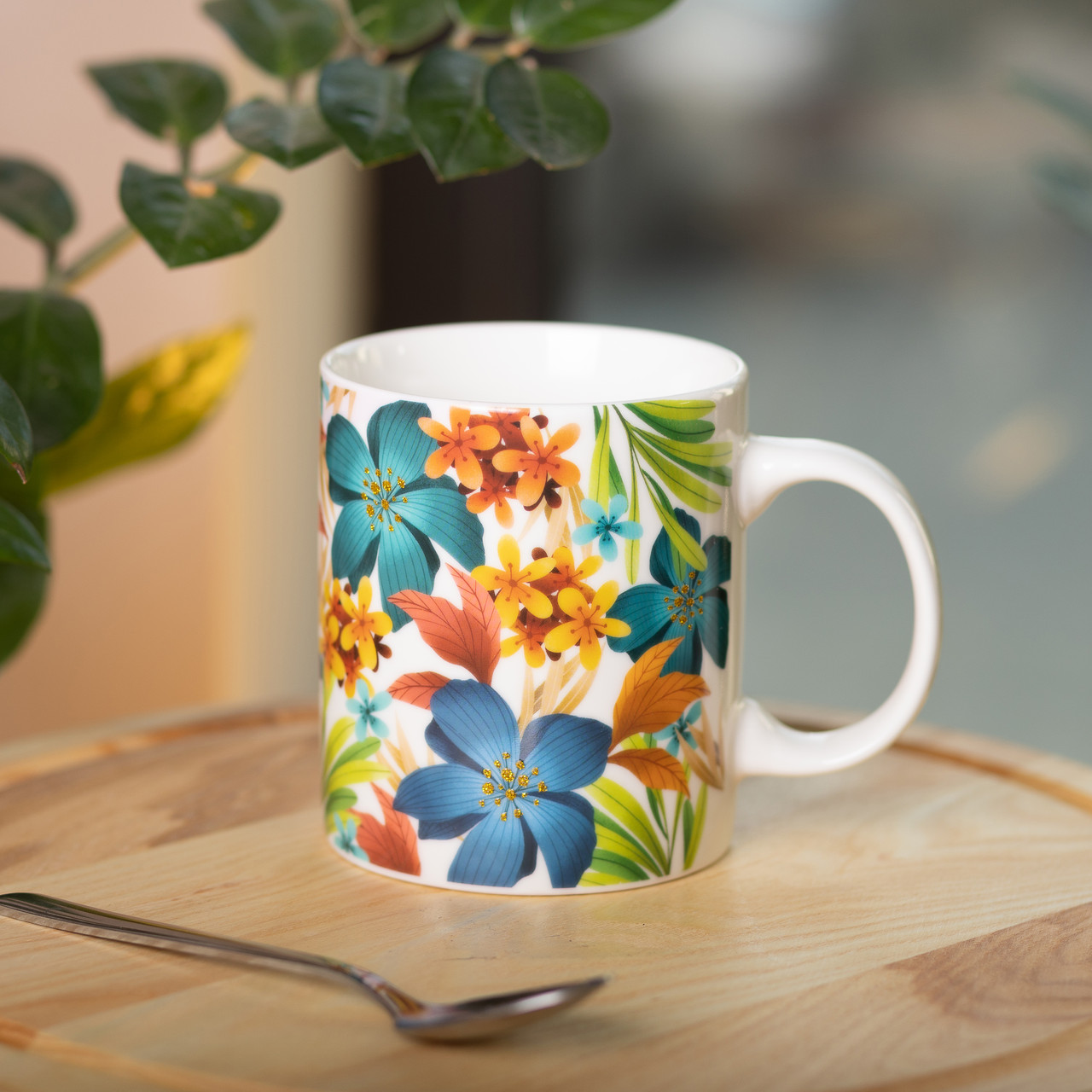 Кружка порцелянова з малюнком 400 (мл) для чая та кави RX-N240472BL - Зображення 4