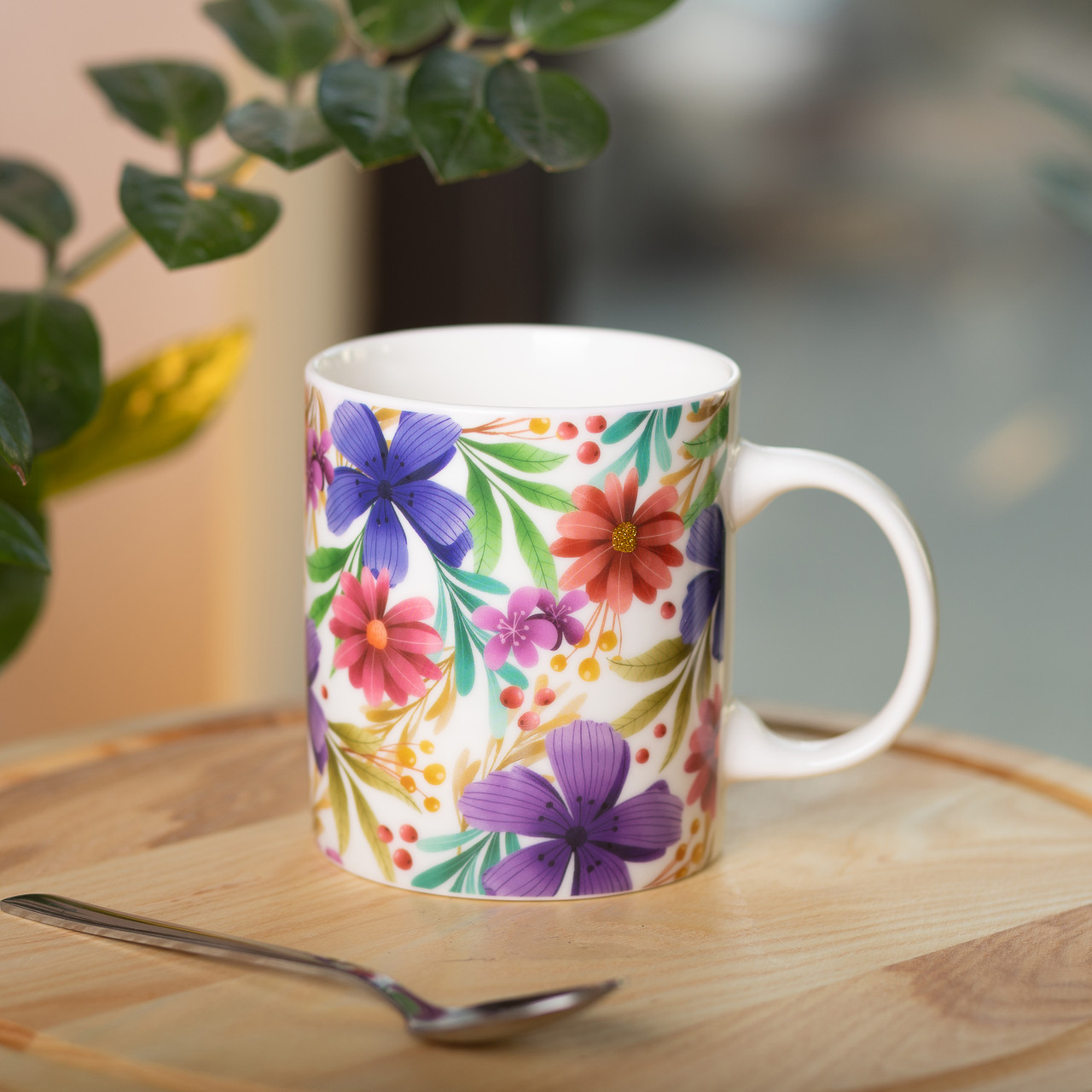 порцелянова чашка з малюнком 400 (мл) для чаю та кави RX-N240472V - Зображення 4