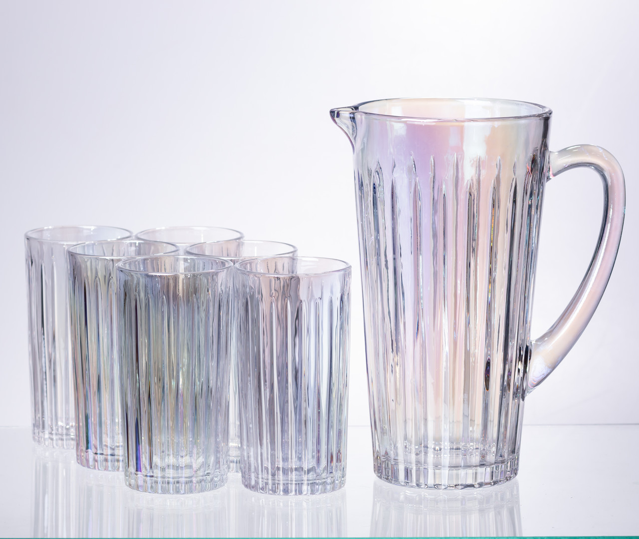 Глечик 1,2 літра зі склянками 6 штук по 320 (мл) HP-19-9 - Зображення 1