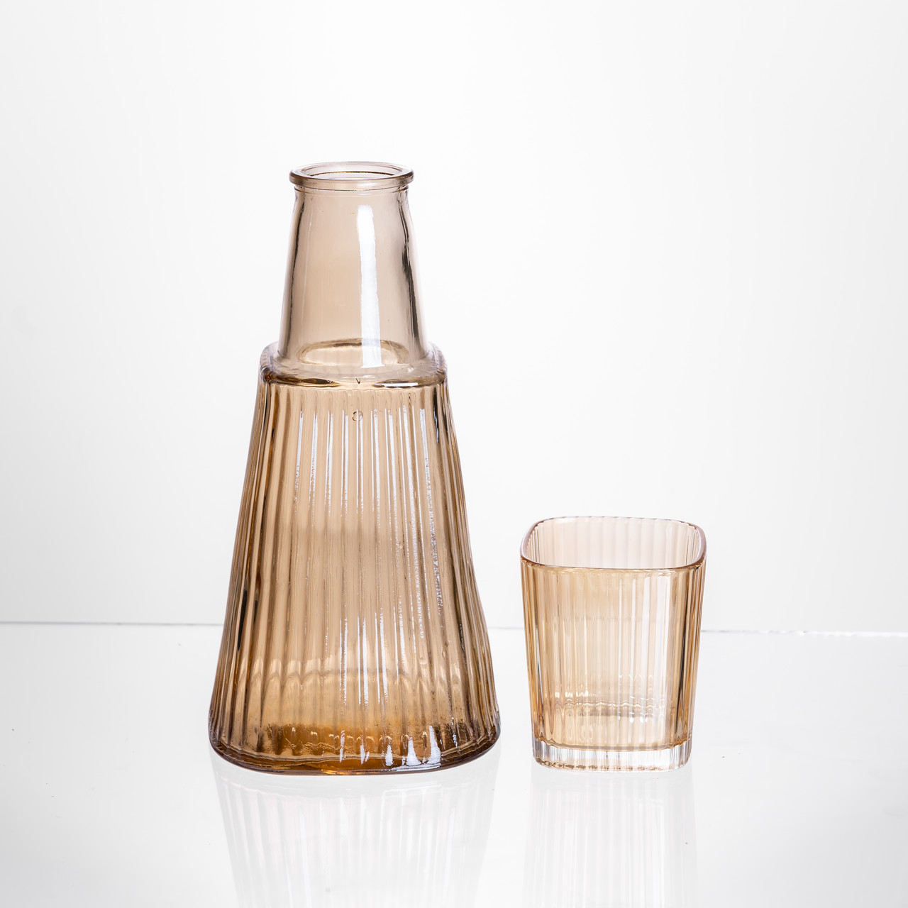 Глечик 1 літр зі склянкою 1 шт по 200 мл Коричневий HP-19-PYF-2 - Зображення 1