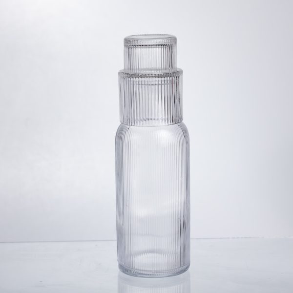 Глечик 700 мл зі склянкою 1 (шт) – графин для компоту, соку, води та лимонаду Прозорий HP-19-L3