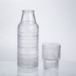 Глечик 700 мл зі склянкою 1 (шт) графин для компоту соку води лимонаду глечик для напоїв Прозорий HP-19-L1 - Зображення 2