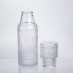 Глечик 700 мл зі склянкою 1 (шт) графин для компоту соку води лимонаду глечик для напоїв Прозорий HP-19-L4 - Зображення 2