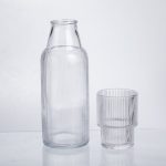 Глечик 700 мл зі склянкою 1 (шт) графин для компоту соку води лимонаду глечик для напоїв Прозорий HP-19-L3 - Зображення 2