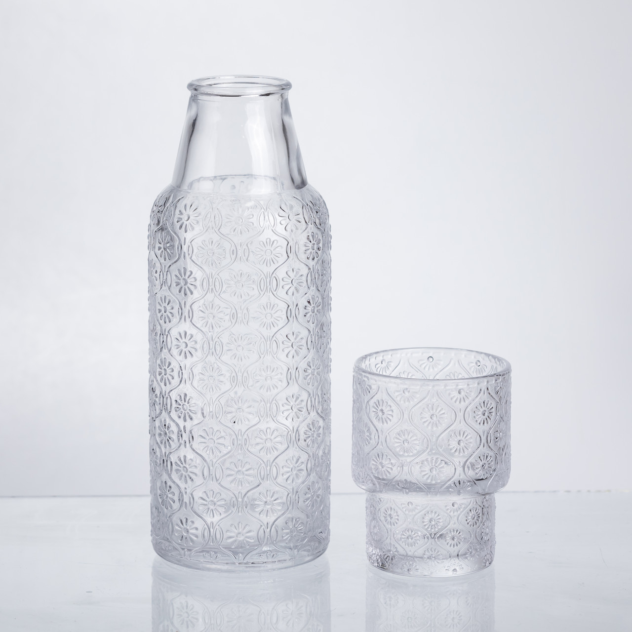 Глечик 700 мл зі склянкою 1 (шт) для напоїв Прозорий HP-19-L2 - Зображення 2