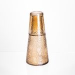 Глечик 800 мл зі склянкою 1 (шт) 250 (мл) графин для компоту соку води лимонаду глечик для напоїв Коричневий HP-19-TH-2 - Зображення 2