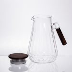 Глечик для напоїв 1.7 (л) для компоту, мохіто, лимонаду, сангрії скляний глечик із ручкою й бамбуковою кришкою 64486-71 - Зображення 2