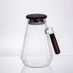 Глечик для напоїв 1.7 (л) для компоту, мохіто, лимонаду, сангрії скляний глечик із ручкою й бамбуковою кришкою 64486-71 - Зображення 3
