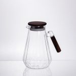 Глечик для напоїв 1.7 (л) для компоту, мохіто, лимонаду, сангрії скляний глечик із ручкою й бамбуковою кришкою 64486-71 - Зображення 6