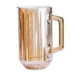 Глечик для напоїв 1.2 л з товстого скла бурштиновий HP524 - Зображення 3