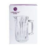 Глечик для напоїв 1.2 л з товстого скла бурштиновий HP524 - Зображення 4