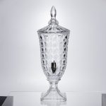 Лимонадниця з краном на підставці скляна 2 л лимонадник 46 см прозорий HP-19-12F - Зображення 2