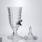 Лимонадниця з краном на підставці скляна 2 л лимонадник 46 см прозорий HP-19-12F - Зображення 3