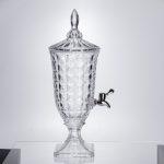 Лимонадниця з краном на підставці скляна 2 л лимонадник 46 см прозорий HP-19-12F - Зображення 4