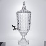 Лимонадниця з краном на підставці скляна 3 л лимонадник 48 см прозорий HP-19-18F