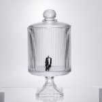 Лимонадниця з краном на підставці скляна 4.5 л лимонадник 39 см прозорий HP-19-3045-6 - Зображення 2