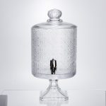 Лимонадниця з краном на підставці скляна 4.5 л лимонадник 39 см прозорий HP-19-3045-7 - Зображення 2