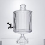 Лимонадниця з краном на підставці скляна 4.5 л лимонадник 39 см прозорий HP-19-3045-6 - Зображення 3