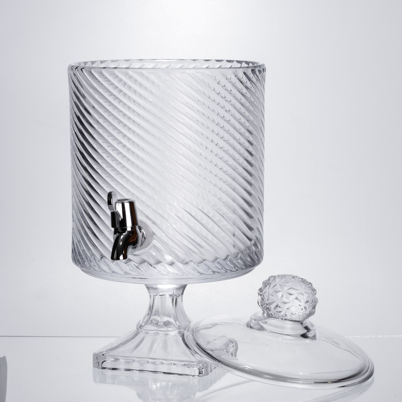 Лимонадниця з краном на підставці скляна 4,5 л прозора HP-19-3045-8 - Зображення 3