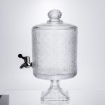 Лимонадниця з краном на підставці скляна 4.5 л лимонадник 39 см прозорий HP-19-3045-7 - Зображення 3