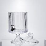 Лимонадниця з краном на підставці скляна 4.5 л лимонадник 39 см прозорий HP-19-3045-6 - Зображення 4