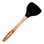 Лопатка силіконова кухонна для сковороди 33.5 (см) лопатка з силікону для кухні з дерев'яною ручкою HP-8-55 - Зображення 3