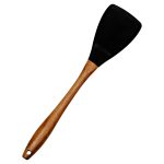 Лопатка силіконова кухонна для сковороди 33 (см) лопатка з силікону для кухні з дерев'яною ручкою HP-8-56