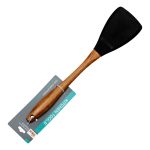 Лопатка силіконова кухонна для сковороди 33 (см) лопатка з силікону для кухні з дерев'яною ручкою HP-8-56 - Зображення 4