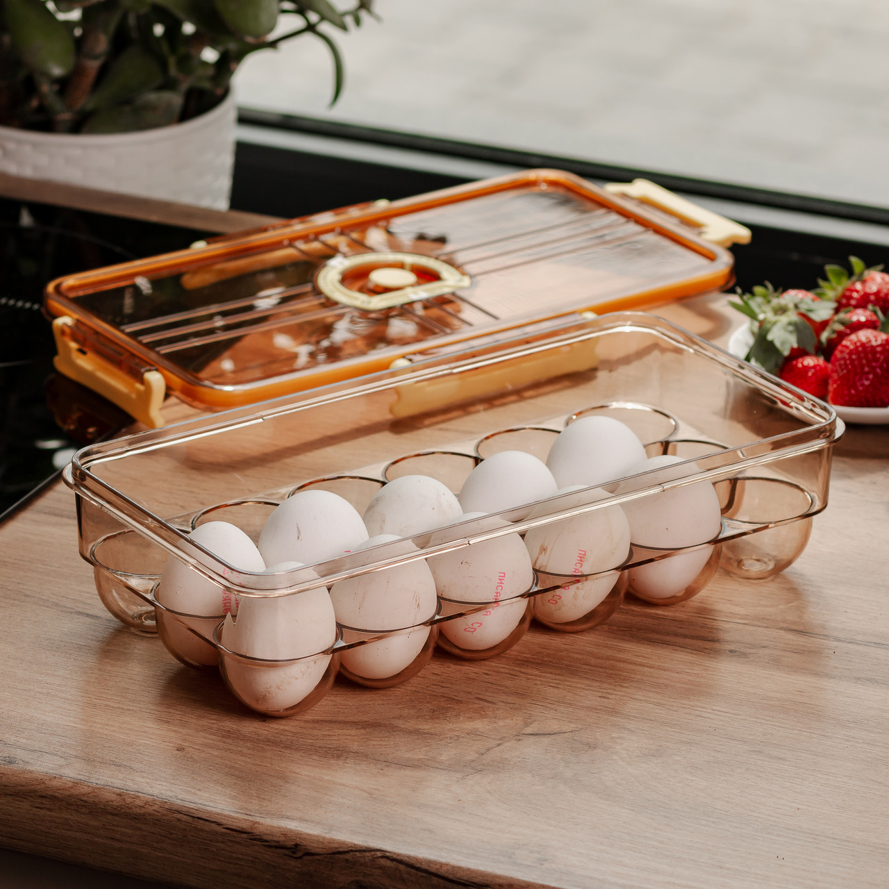 Лоток для яєць пластиковий на 18 комірок 32.5х18х8 см Коричневий HP-27-1 - Зображення 7