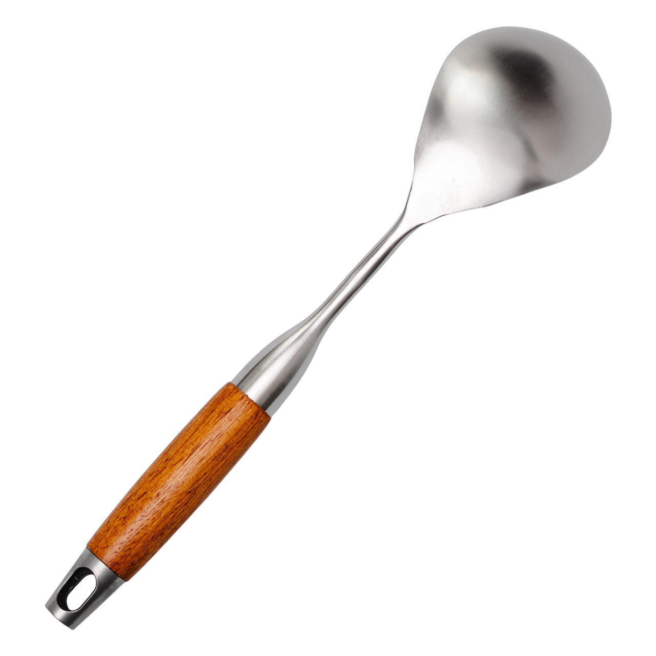 Ложка для рису 32,5 (см) з нержавіючої сталі з дерев'яною ручкою HP-8-42 - Зображення 2