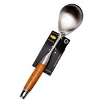 Ложка для рису 32,5 (см) з нержавіючої сталі з дерев'яною ручкою HP-8-42 - Зображення 4