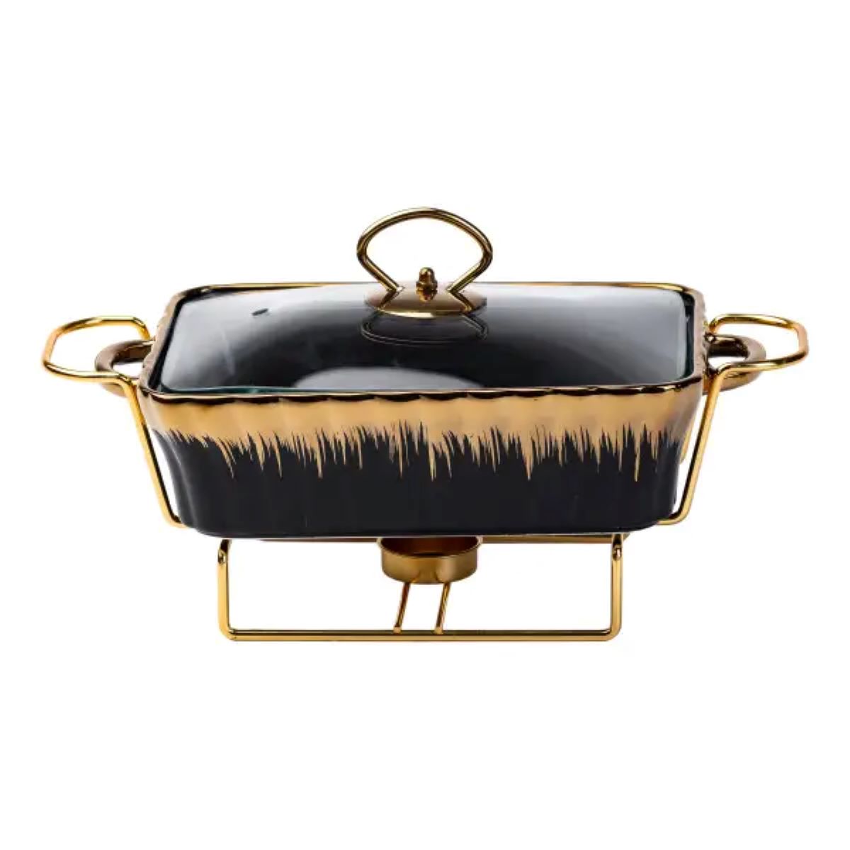 marmitnitsa_keramicheskaya_pryamougolnaya_1_l_so_steklyannoy_kryshkoy_chernyy-600x600-1 Настільний марміт 1 літр прямокутний порцелянаовий марміт з підігрівом HP1046 - Зображення 1