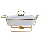 Марміт порцелянаовий на 1 літр на металевій підставці HP1013