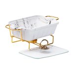 Марміт порцелянаовий на 1 літр із підігрівом на металевій підставці HP1028 - Зображення 3