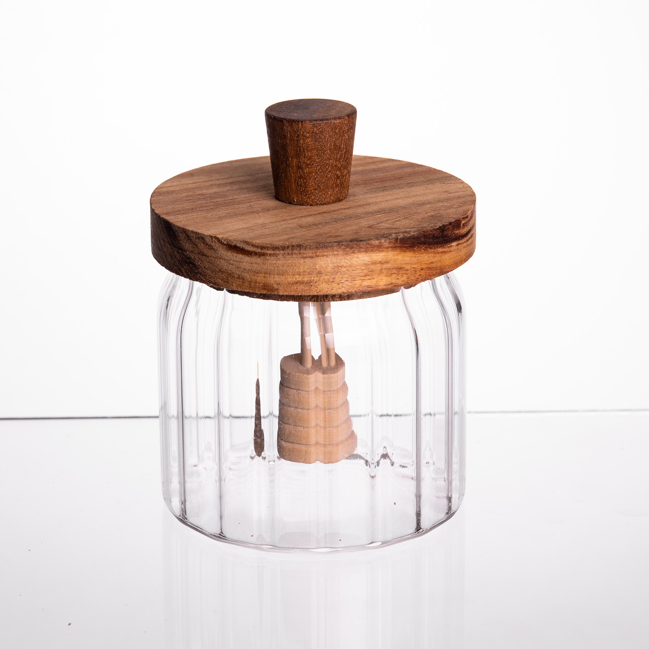 Медовниця скляна з кришкою і ложкою 320 (мл) 64486-4 - Зображення 2