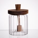 Медовниця скляна з кришкою і ложкою 500 (мл) 64486-5