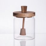 Медовниця скляна з кришкою і ложкою 500 (мл) 64486-2