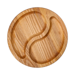 Менажниця дерев'яна 25 см кругла на 2 секції T45W250