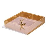 Менажниця дерев'яна на 4 секції з кришкою квадратна HB-40-1 - Зображення 2