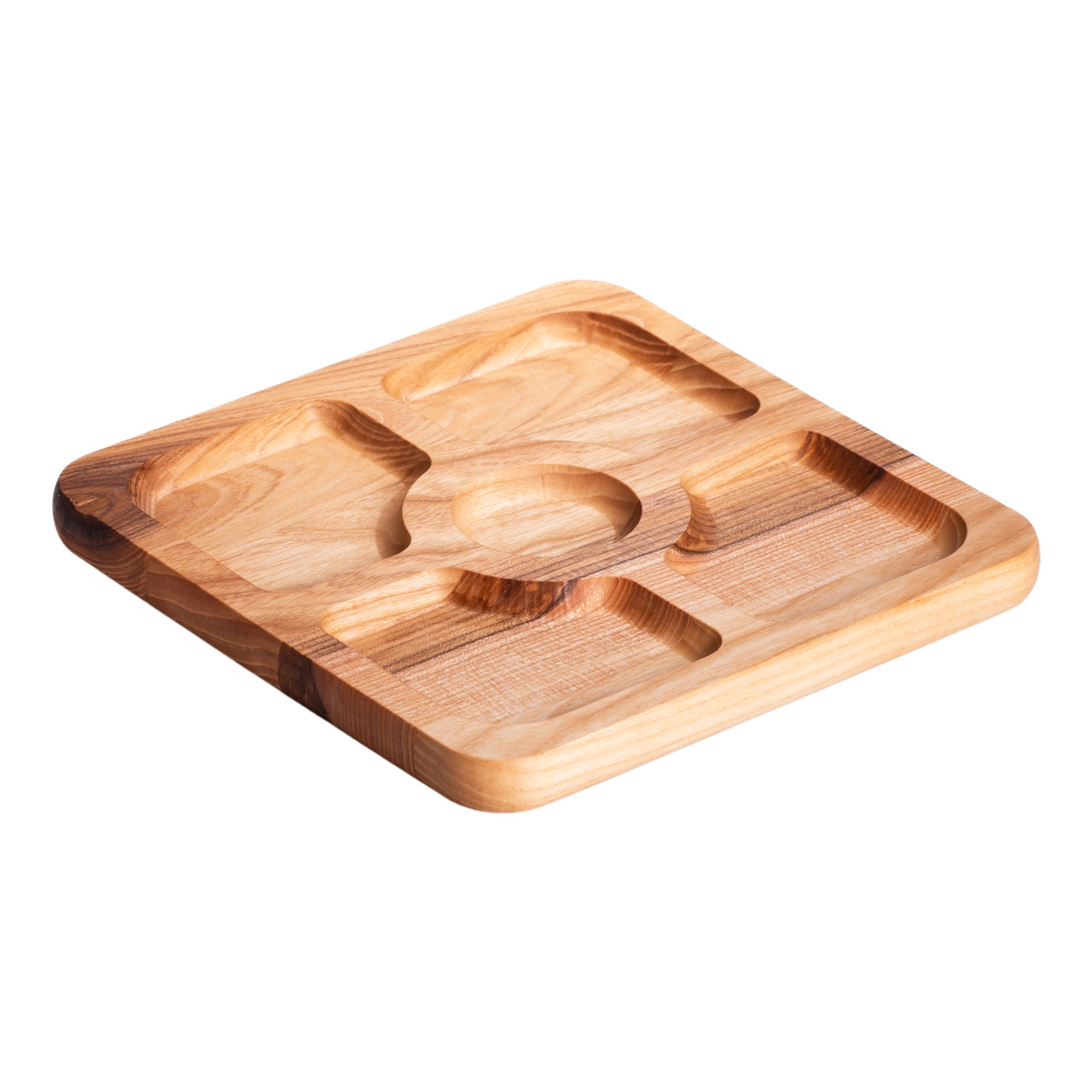 Менажниця на 5 секцій дерев'яна 25×25 см квадратна Lugi T43W250 - Зображення 2