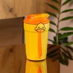 Термокружка 450 мл з кришкою на защіпці G. Duck Жовтий HP28489 - Зображення 2