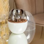 Набір столових приладів на 6 персон із нержавіючої сталі 24 штуки з підставкою Яйце Білий HP7889 - Зображення 2