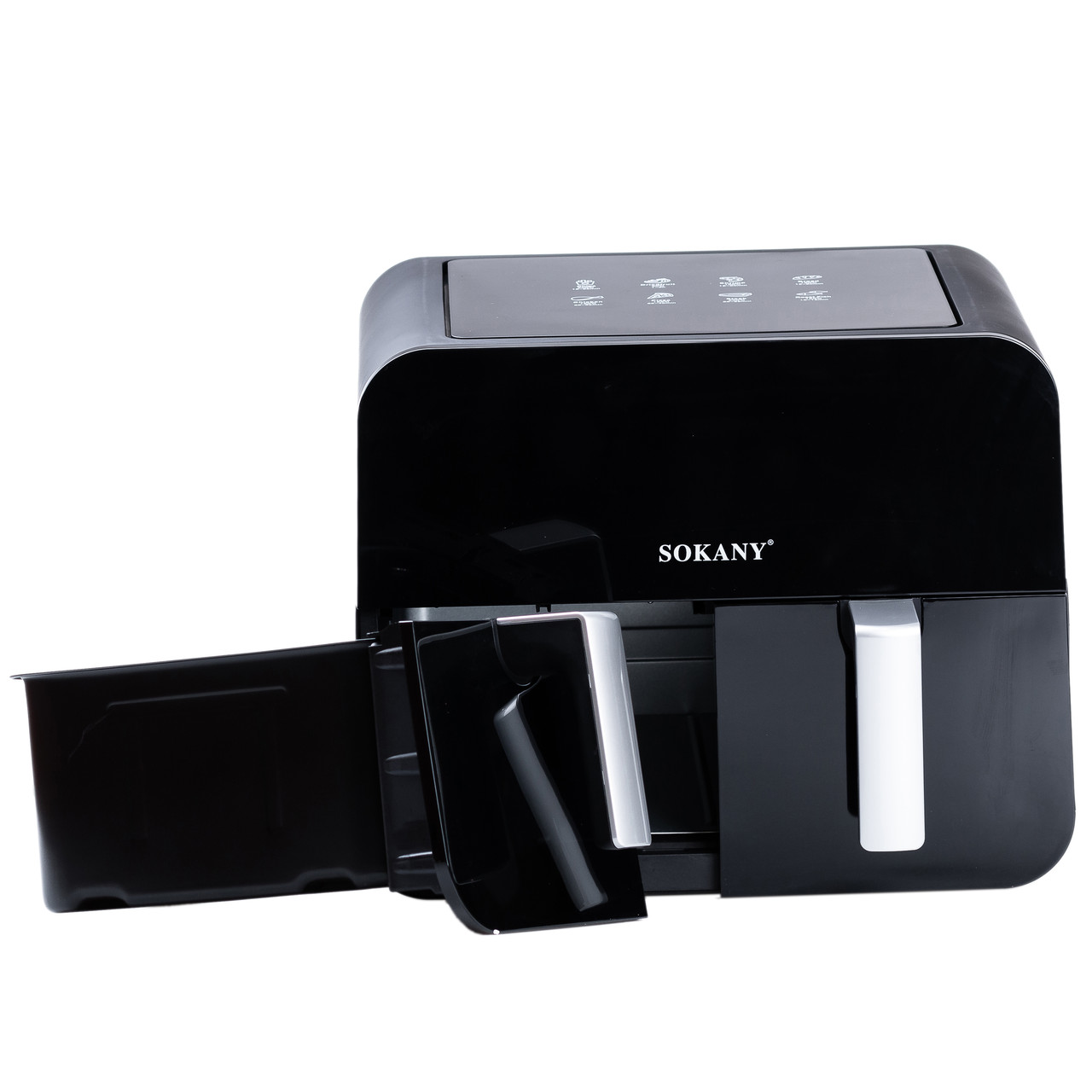 Аерофритюрниця SOKANYна 10 літрів, з двома відділеннями 2400 Вт чорна SK10005 - Зображення 5