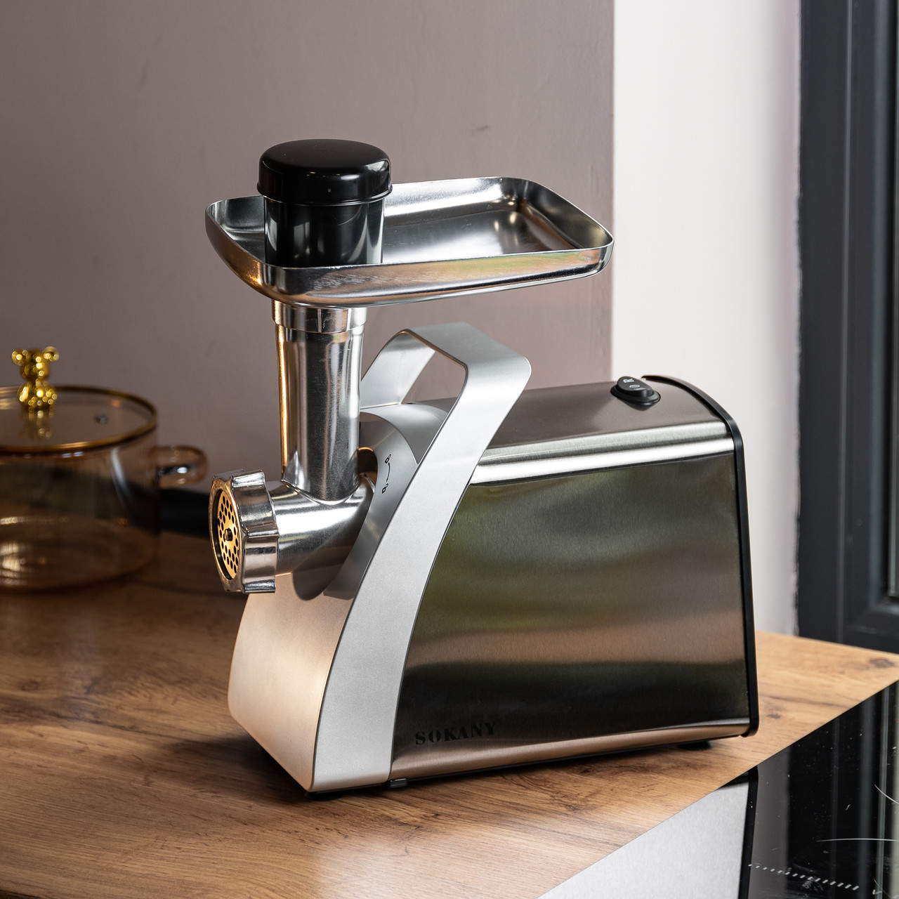 М'ясорубка Sokany SK-06001 електрична 2400 Вт сталь - Зображення 9