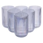 Набір склянок 6 шт скляні склянки 400 (мл) для соку, лимонаду, коктейлів склянки для напоїв HP7113RB