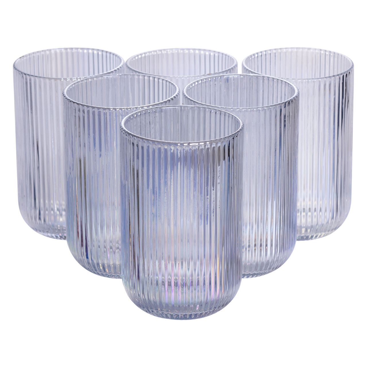 Набір склянок 6 шт скляні склянки 400 (мл) для соку, лимонаду, коктейлів склянки для напоїв HP7113RB - Зображення 1