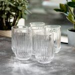 Набір склянок з товстого скла 6 шт скляні стакани 500 мл для холодних напоїв скляні стакани 500 мл HP-YH-37 - Зображення 4