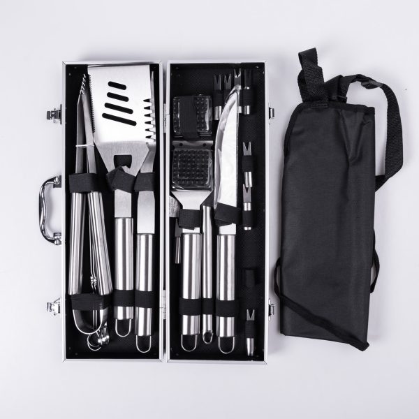 Набір аксесуарів для барбекю, мангала, гриля 19 предметів 42х14х7.5 см в кейсі HP-21-3